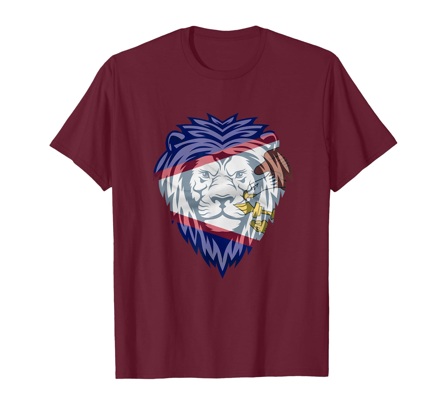 American Samoa Flag Colors Samoan Pride Leone Lions T-Shirt