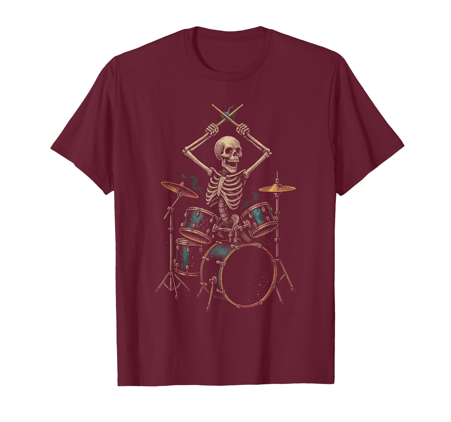 Skeleton Drummer Drums T-Shirt