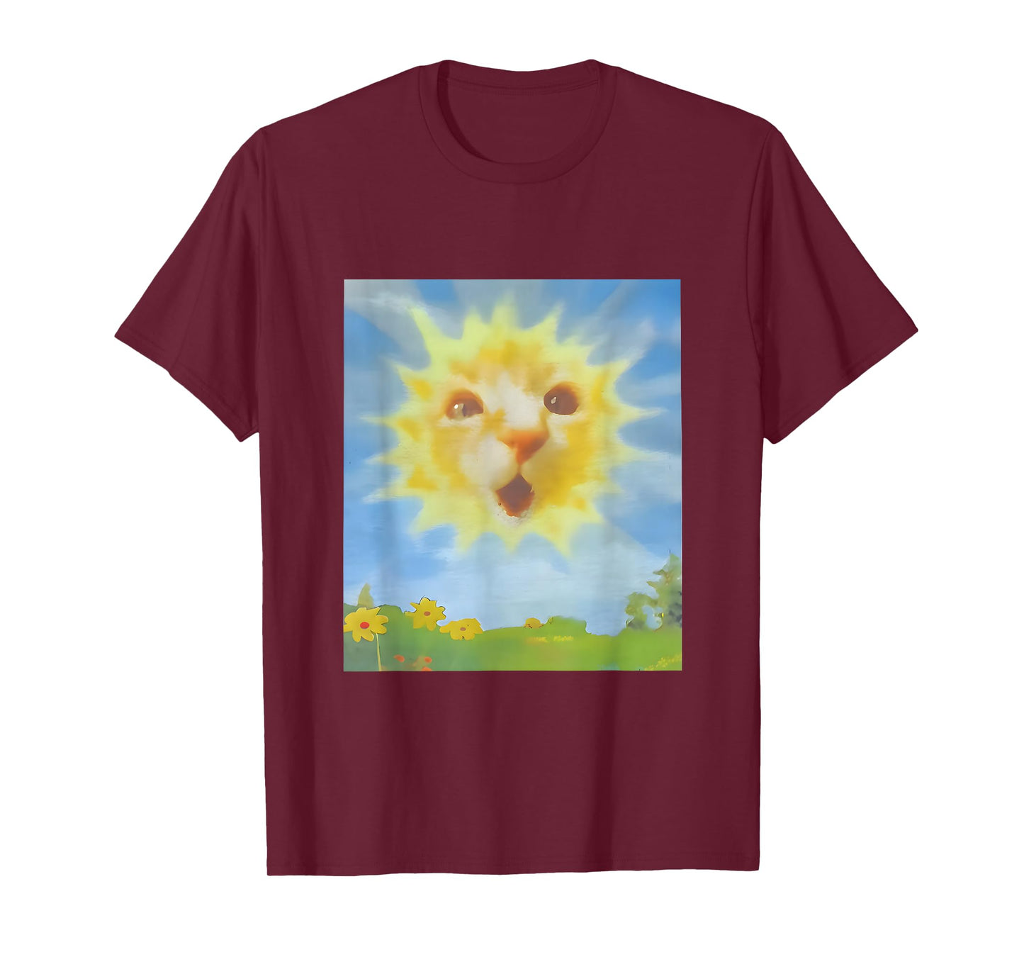 Cat as a Sunshine Sunrise Cat Face Morning Vibes T-Shirt