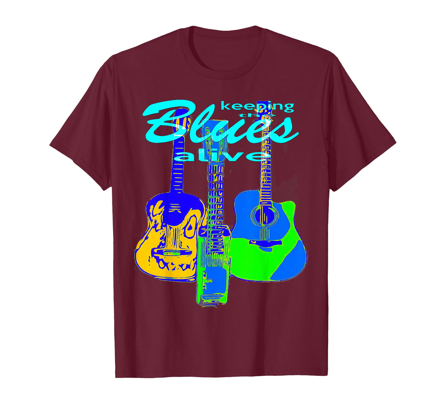 Blues Guitar Music -Keep The Blues Alive T-Shirt