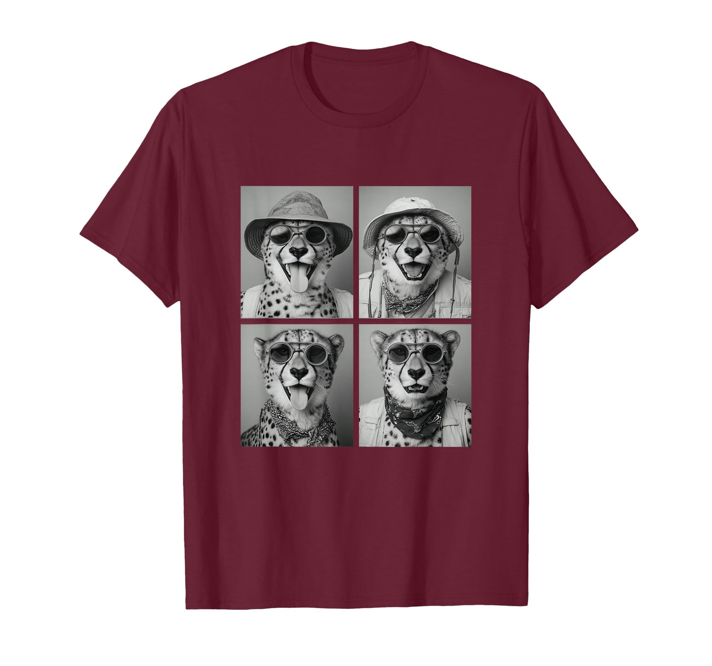 Funny Cheetahs with Sunglasses Safari Animals African Zoo T-Shirt
