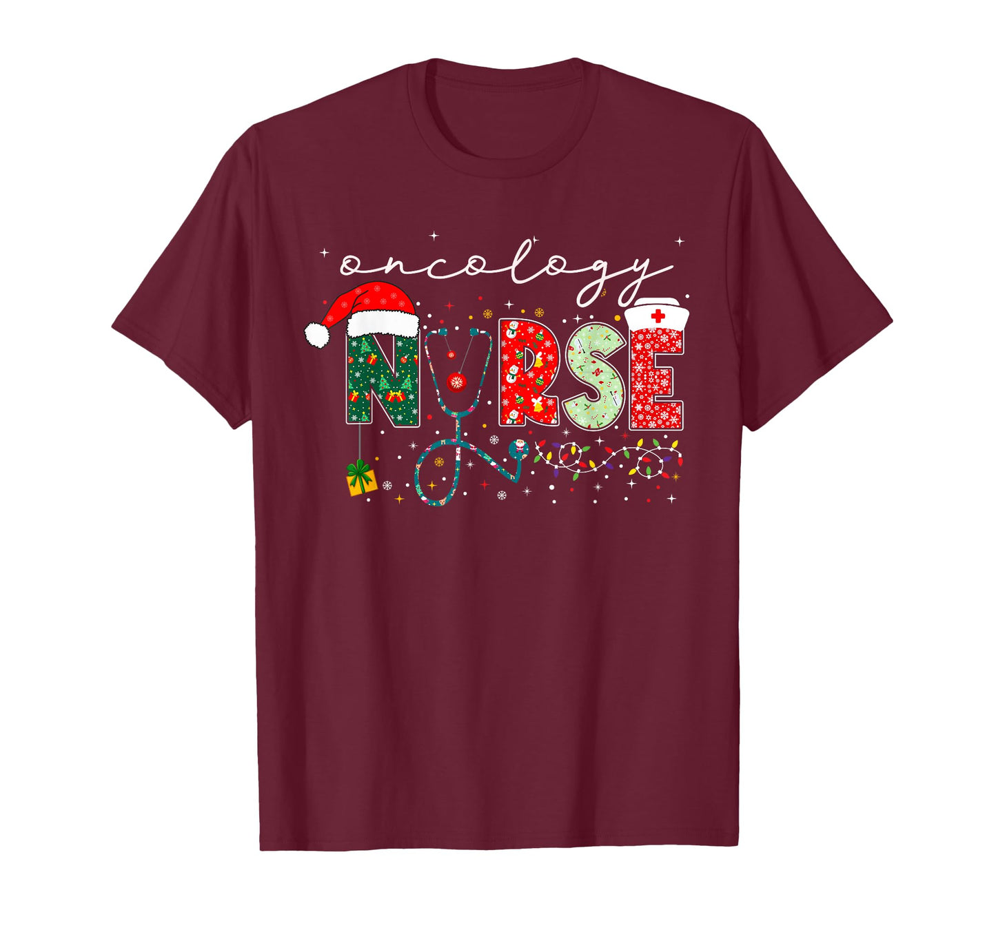 Christmas Oncology Nurse Gifts For Nursing Student T-Shirt