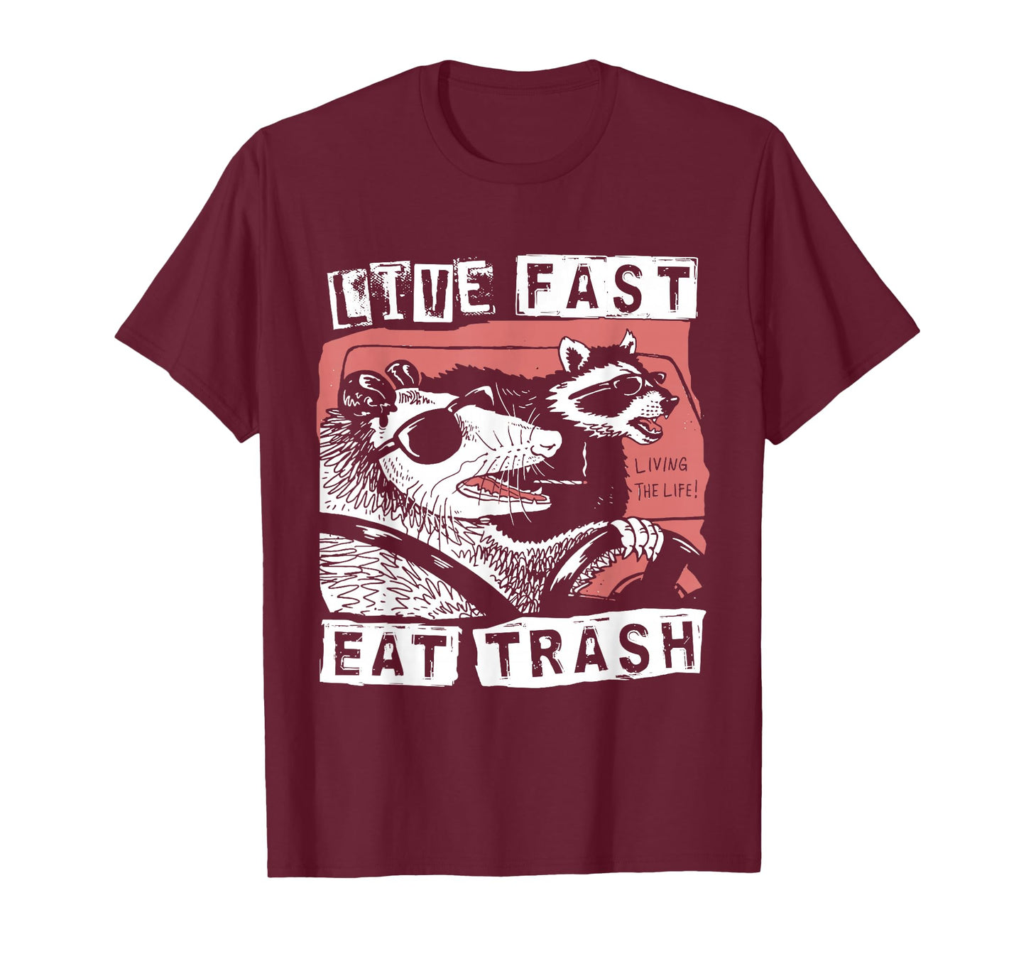 Funny Possum Raccoon Live Fast Eat Trash Street Cats Squad T-Shirt