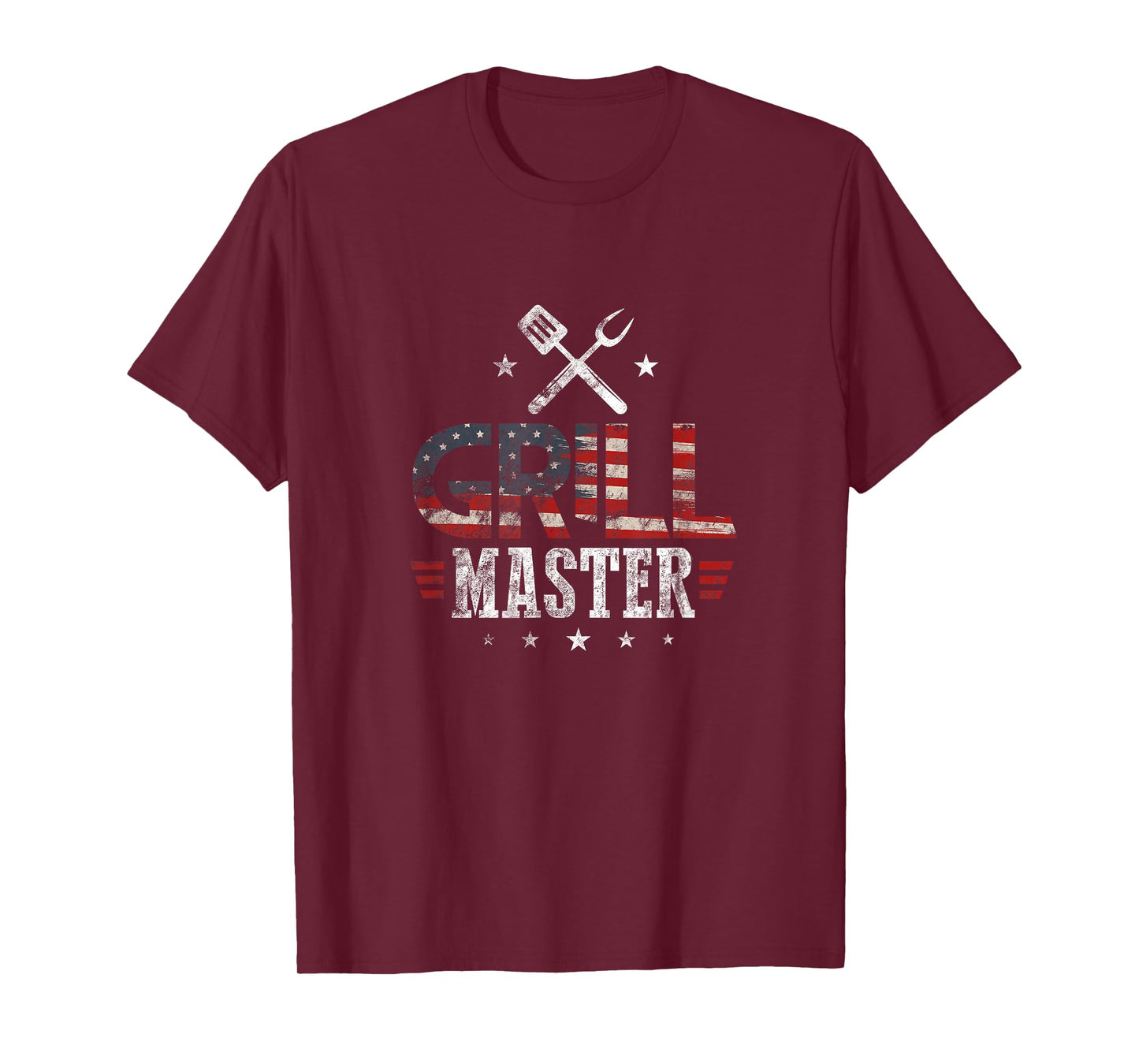 Grill Master USA Flag Patriotic Barbeque BBQ 4th of July T-Shirt
