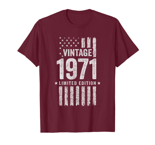 1971 Birthday - Born in 1971 - Limited Edition Vintage 1971 T-Shirt