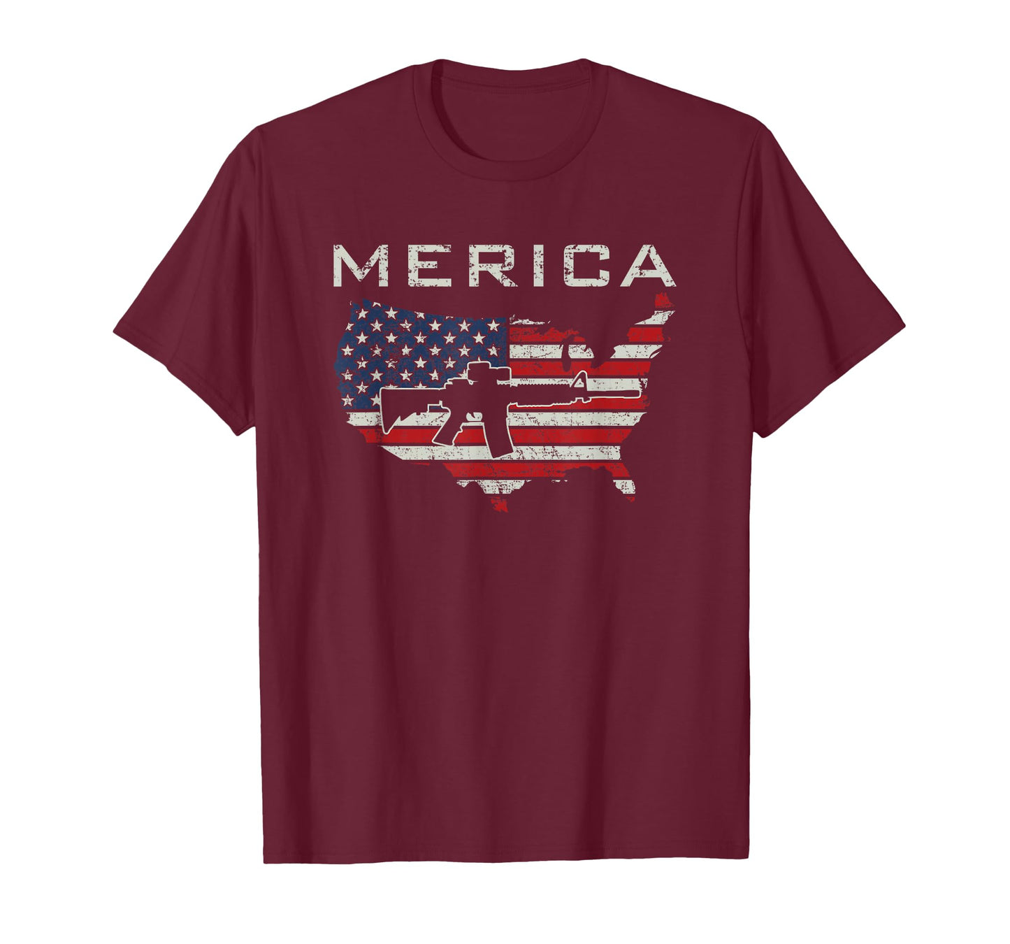Merica - Funny Pro Guns American Flag 2nd Amendment T-Shirt