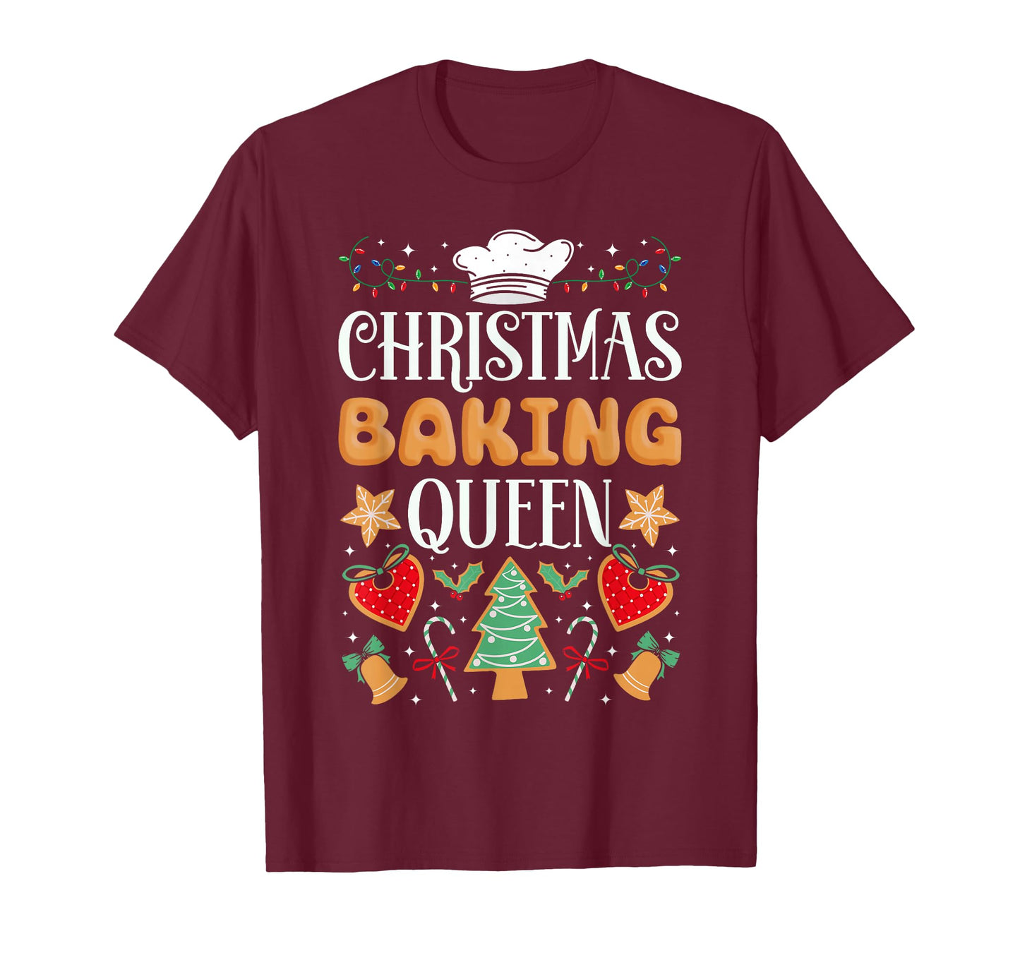 Bake Baking Christmas Gingerbread Man Queen Christmas Baking T-Shirt