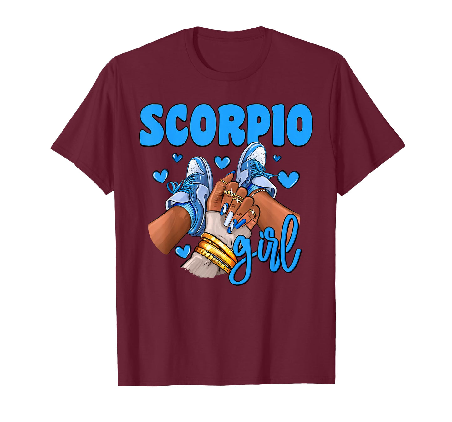 Scorpio Girl Sneakers Astrology Zodiac Sign Black Women T-Shirt