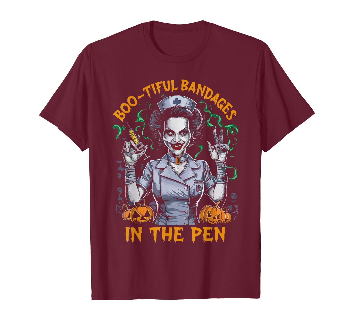 Correctional Nurse Halloween Spooky Nursing Trick Or Treat T-Shirt