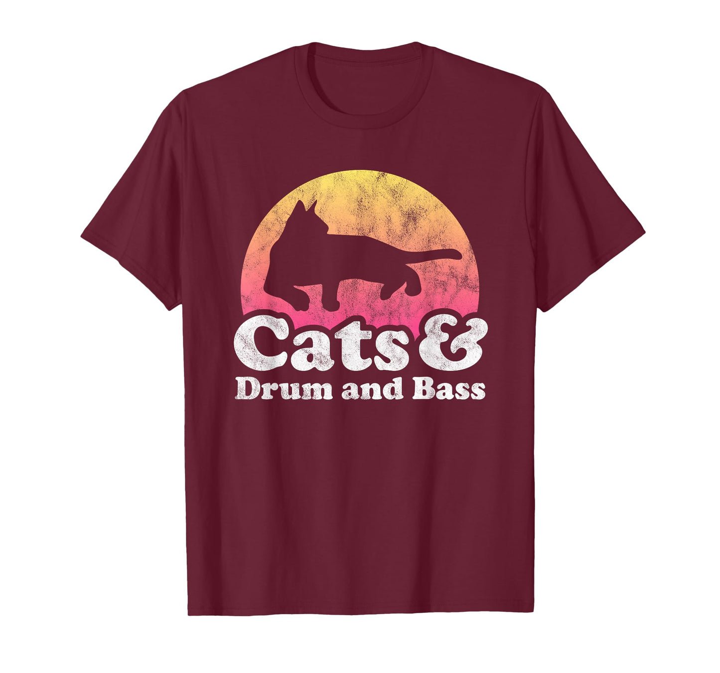 Cats and Drum and Bass Men's or Women's Cat T-Shirt