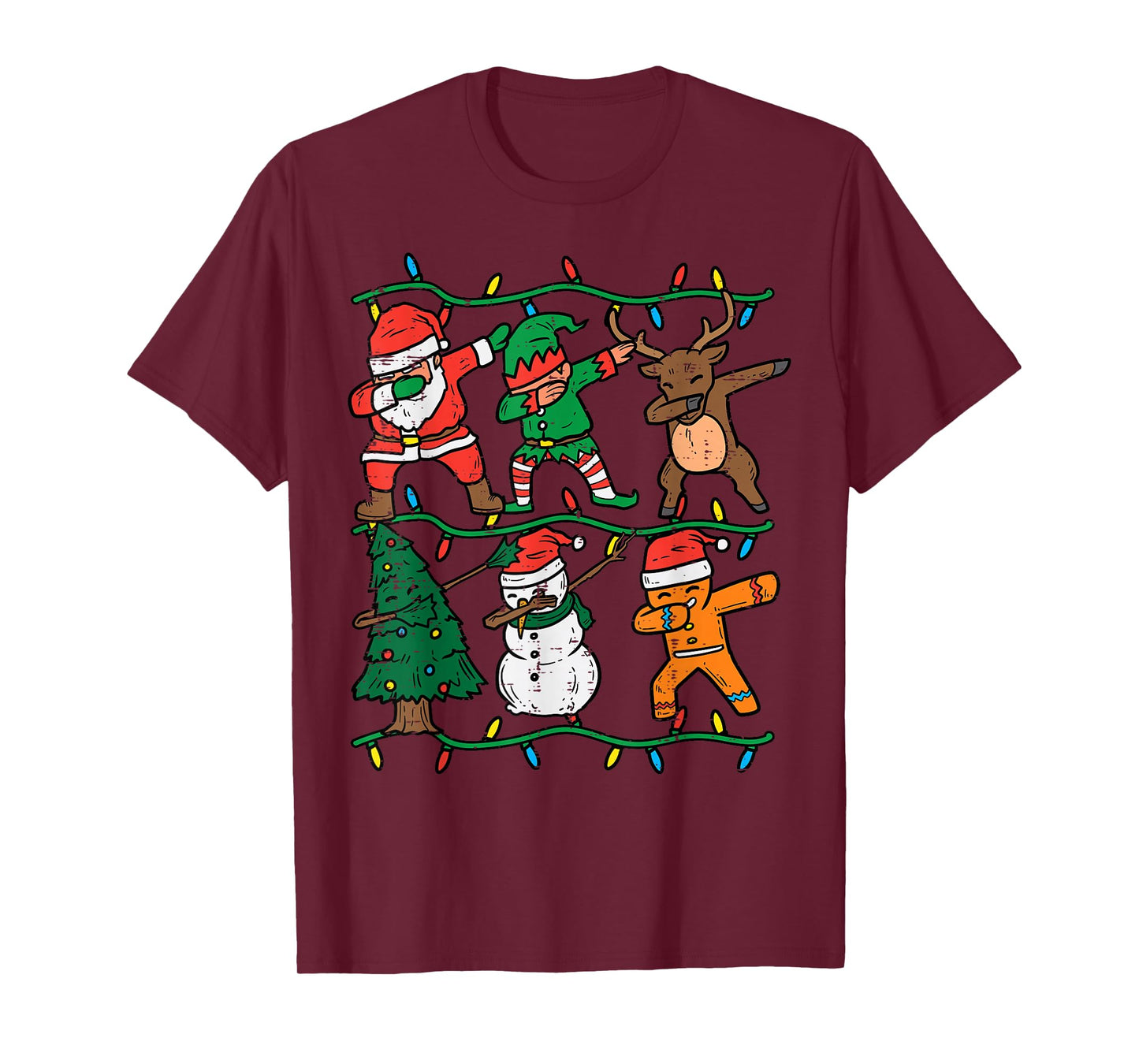 Dabbing Santa Elf Xmas PJs Christmas Men Girl Youth Boy Kids T-Shirt
