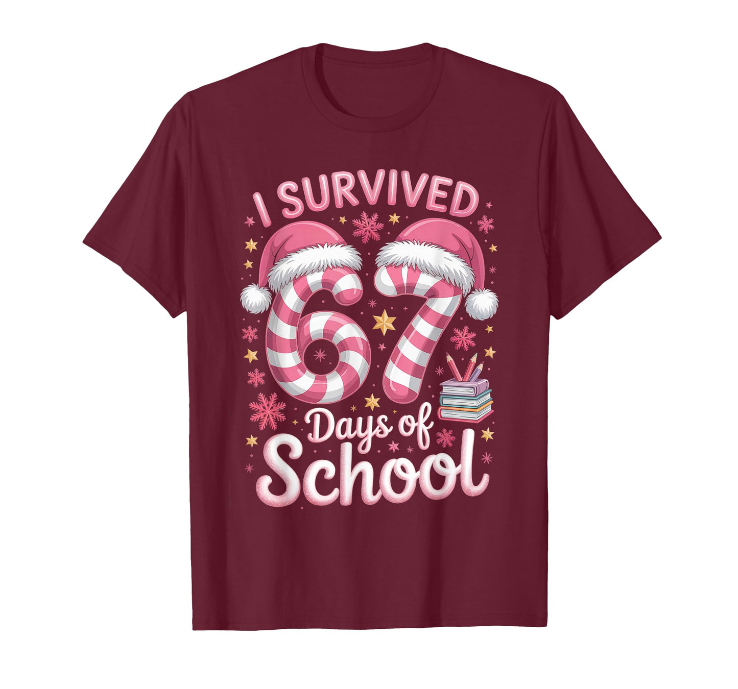 I Survived 67 Days of School Funny Meme Teacher Student T-Shirt