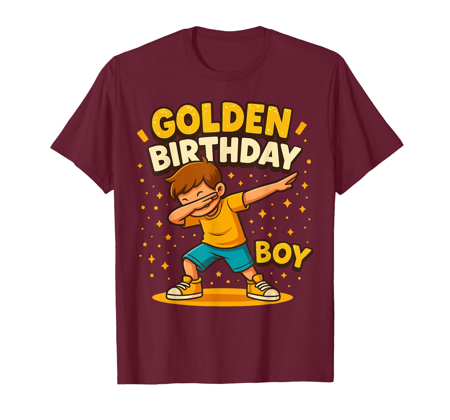 Golden Birthday Boys Bday Toddlers Birthday Party Decoration T-Shirt