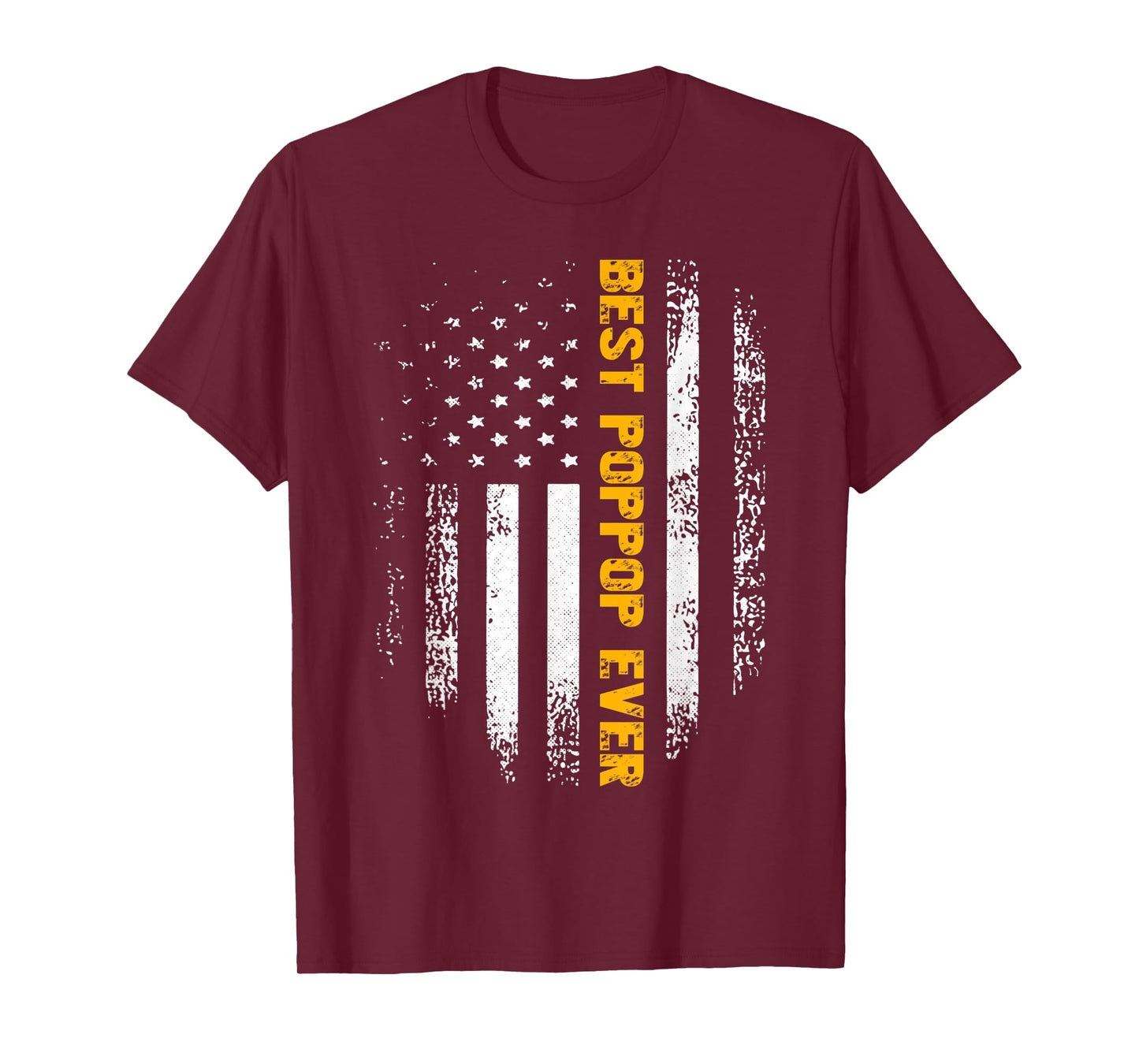 Mens Vintage Best Poppop Ever American Flag Father's Day Gift T-Shirt
