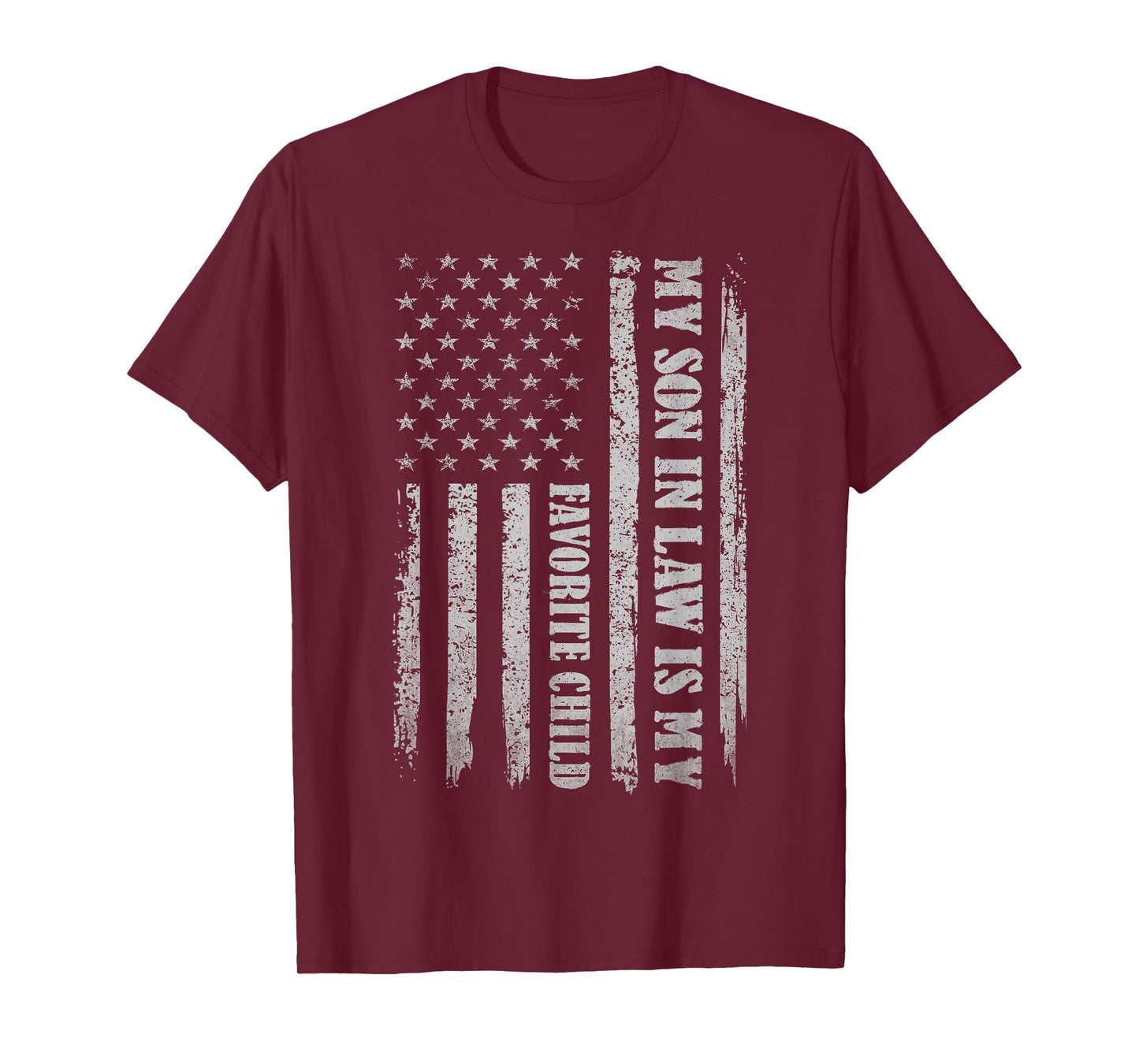 My Son in Law is My Favorite Child Fathers Day USA Flag T-Shirt