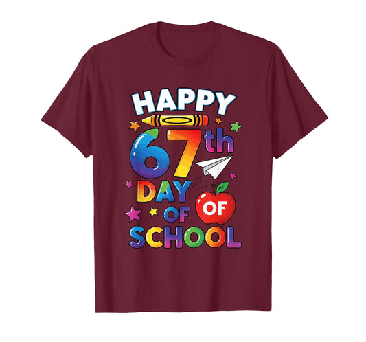 67th Day of School Happy 67 Days Meme Teacher Kids T-Shirt