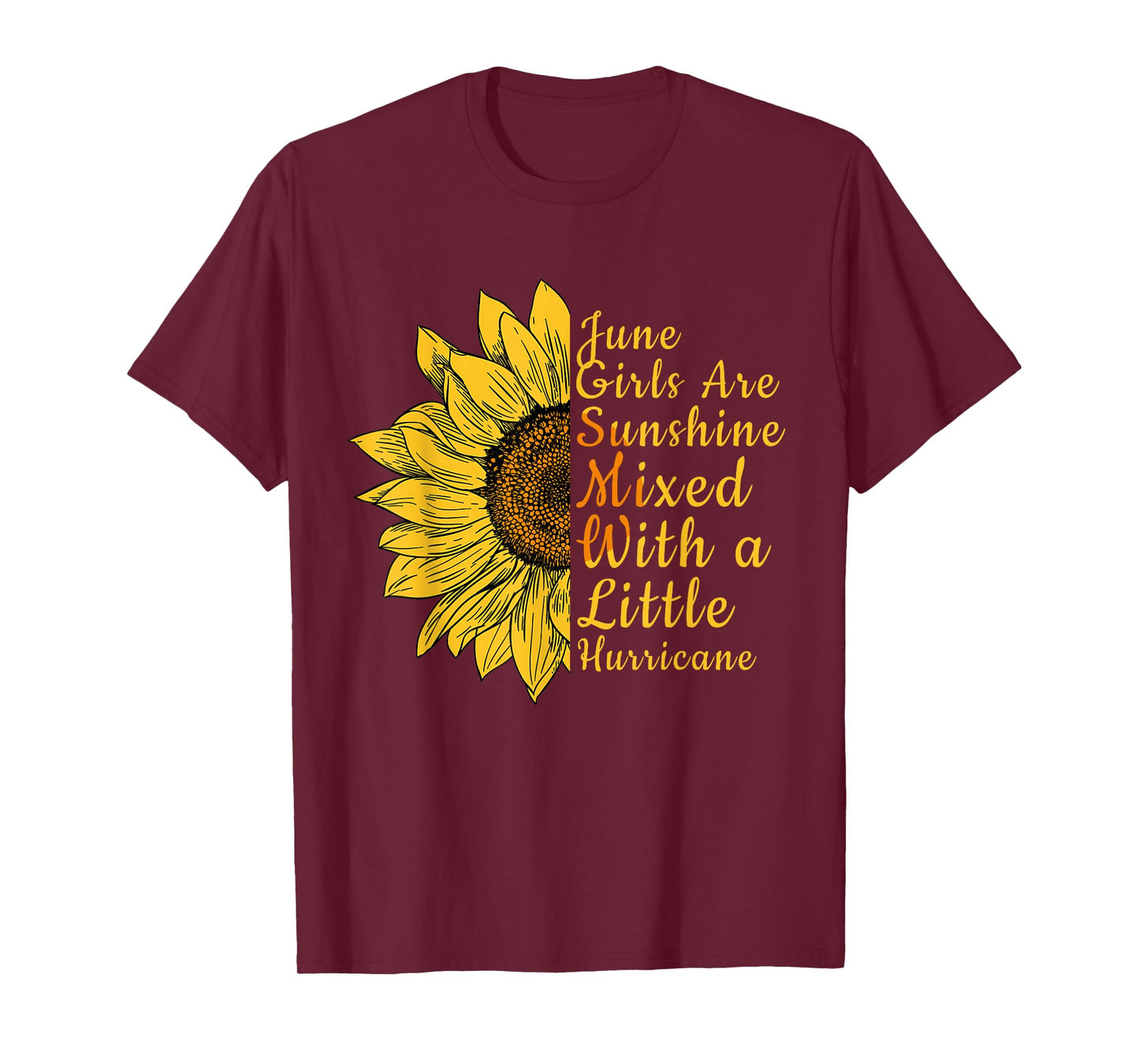 June Birthday Women Sunflower Flower Funny Cute T-Shirt