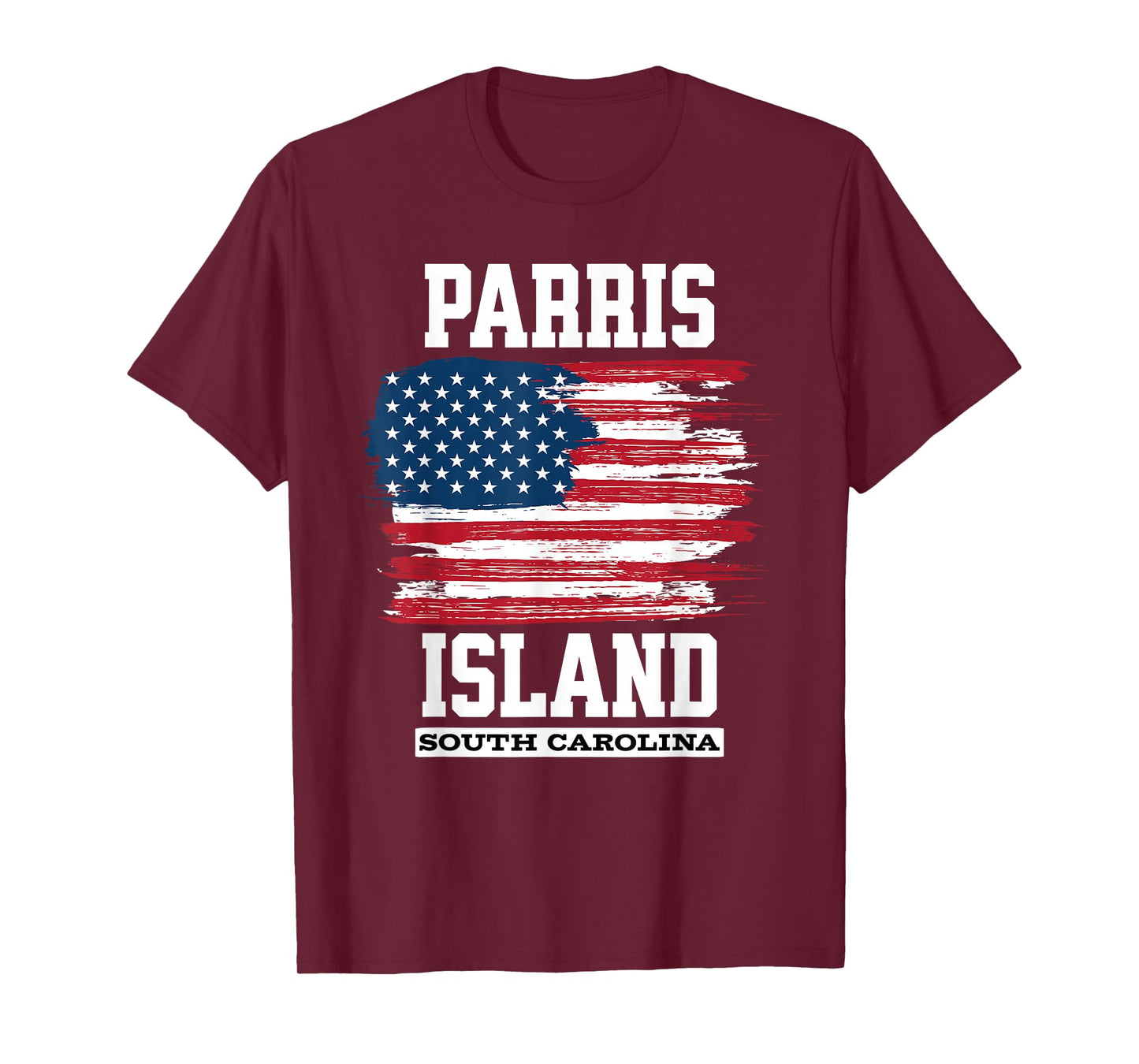 Parris Island Design South Carolina US Flag T-Shirt