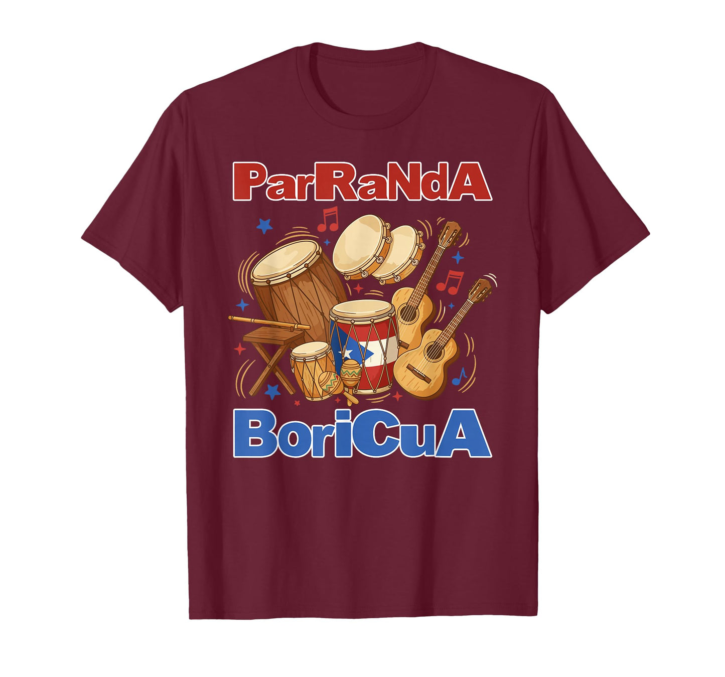ParRaNdA Boricua Puerto Rican Christmas Music Holiday T-Shirt