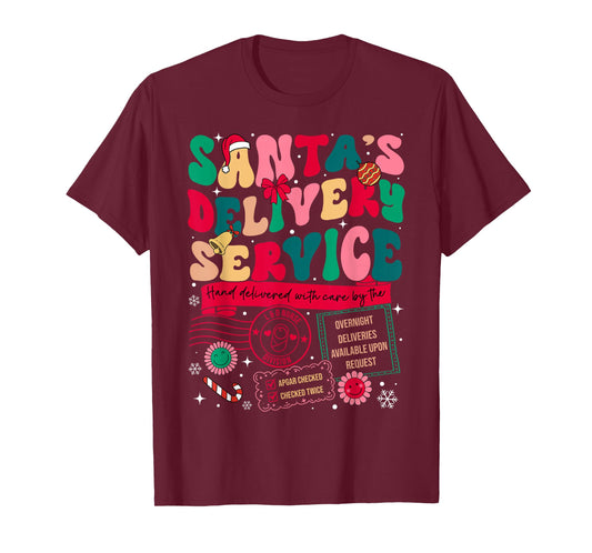 Christmas Santa's Delivery Service L&D Labor Delivery Nurse T-Shirt