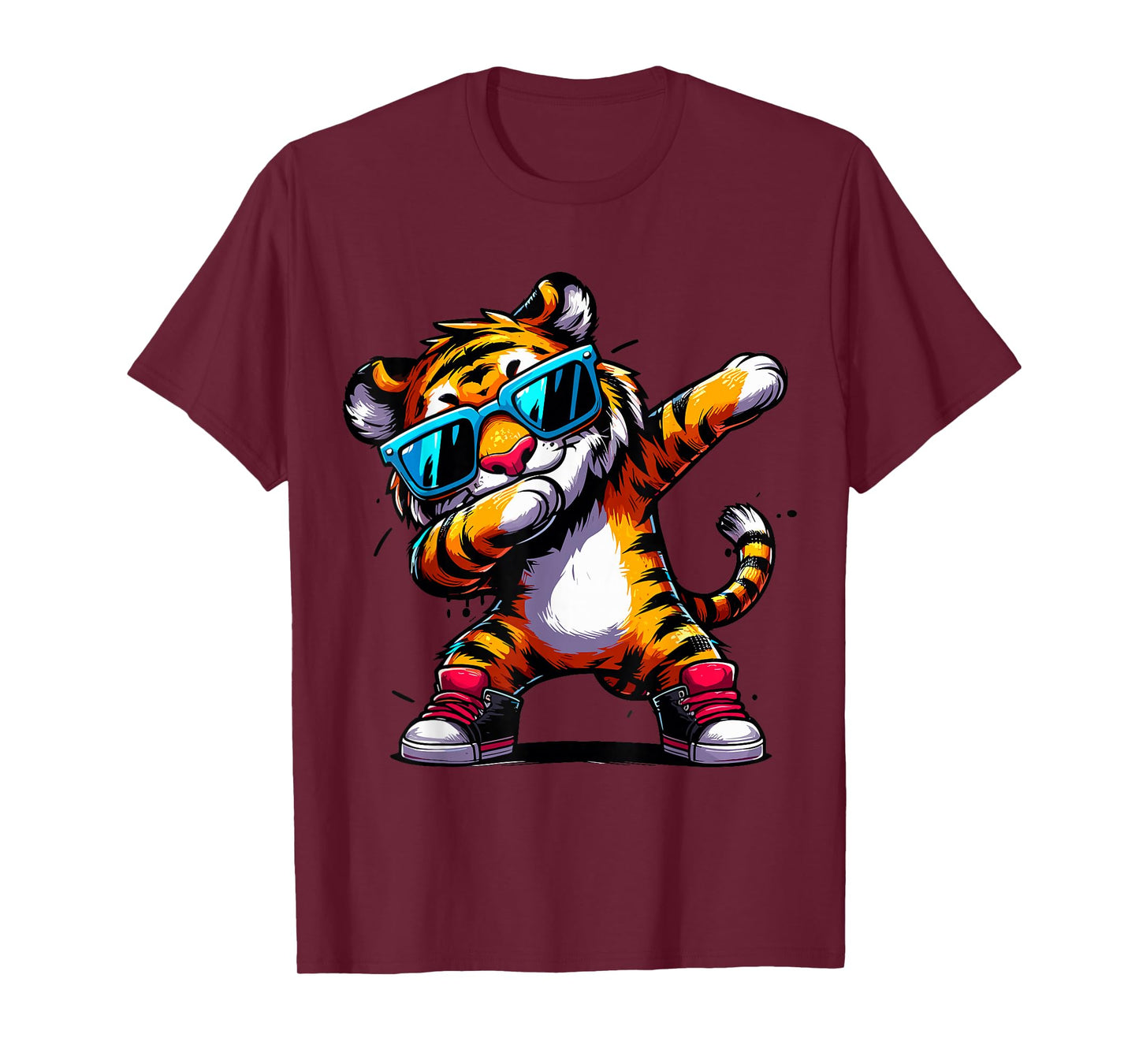 Dabbing Tiger Sunglasses Tiger Animal T-Shirt