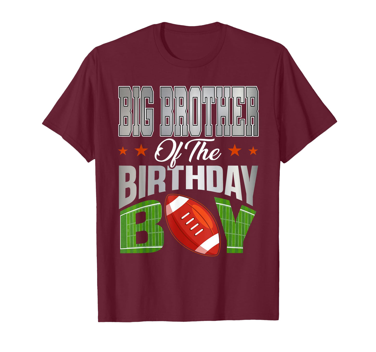 Big Brother of The Birthday Boy Football Party Family T-Shirt