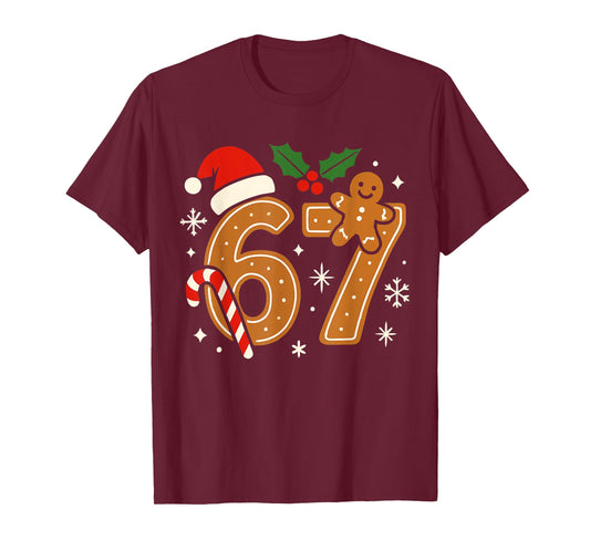6 7 Meme Christmas Shirt 67 Six Seven Cookies Gingerbread T-Shirt