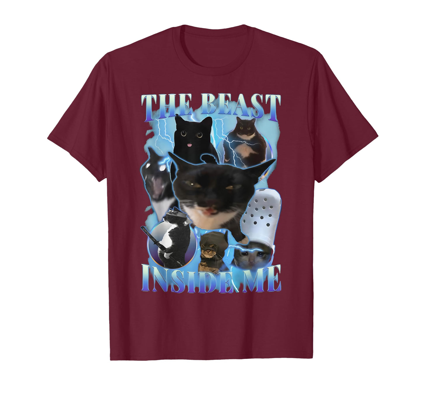 Funny Cat Meme Bootleg Sarcastic Quote The Beast Inside Me T-Shirt
