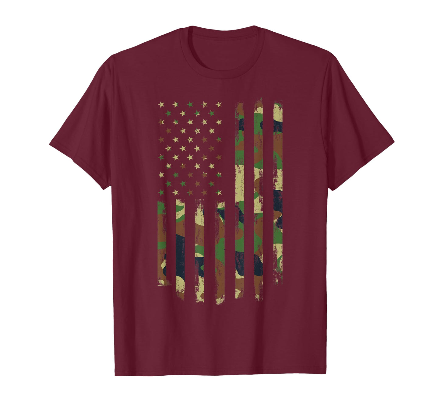 Camo American Flag USA Kids Camouflage Camo American Flag T-Shirt