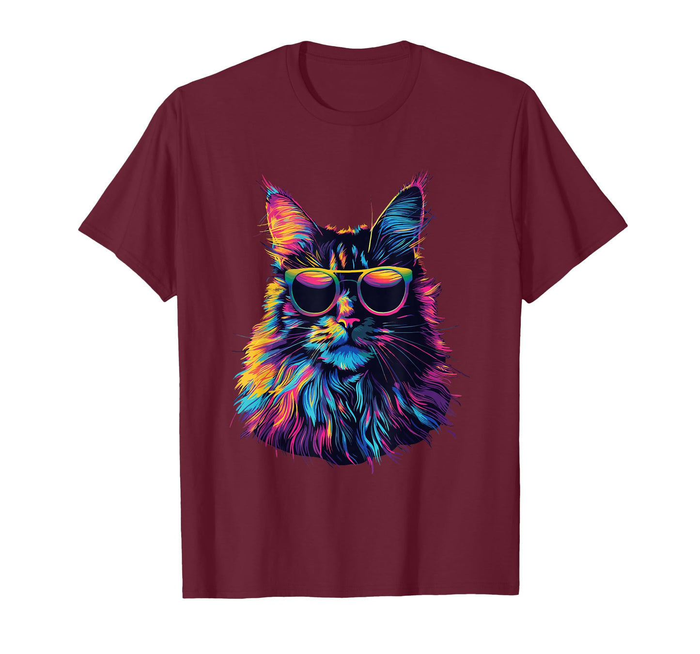 Maine Coon Cat Lovers Design Pop Art Funny Maine Coon Cat T-Shirt
