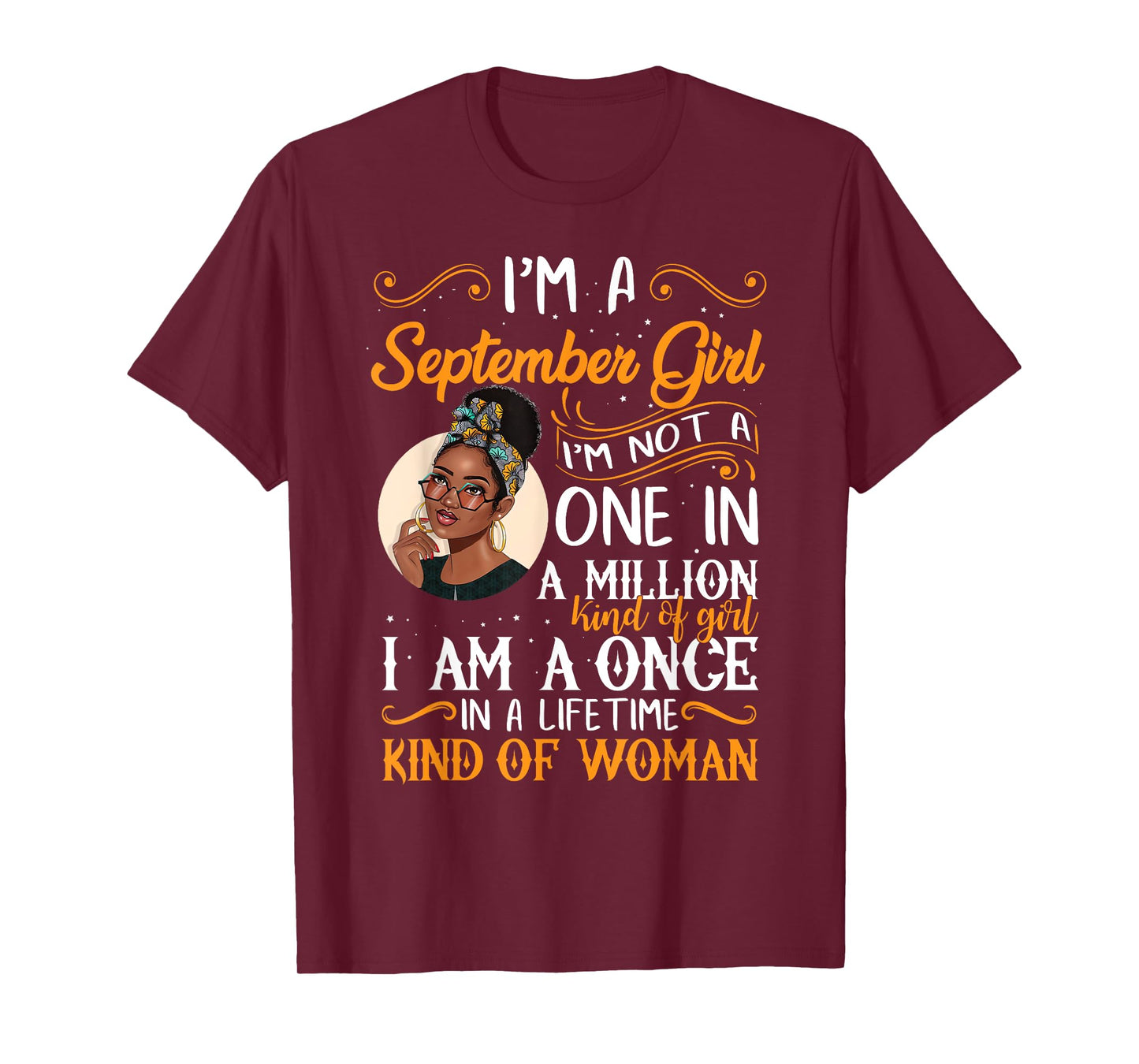 I'm A September Girl Black Women Virgo Libra Birthday T-Shirt