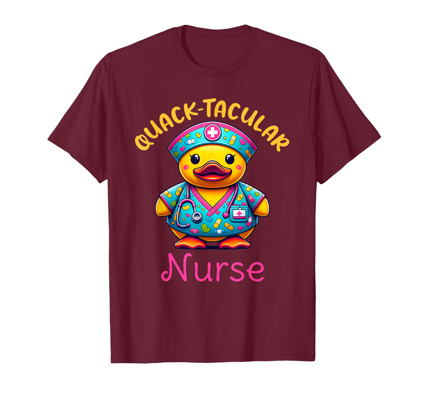 Cute Rubber Duck Registered Nurse Medical "Quack-tacular" T-Shirt
