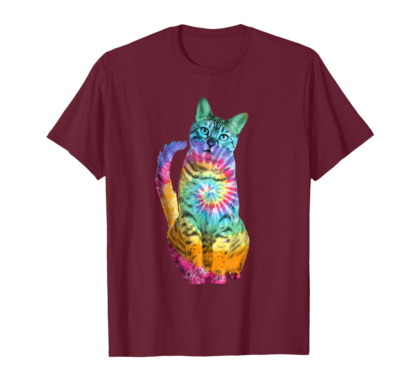 Tie Dye Cat T-Shirt T-Shirt for Men Women Girls Kids