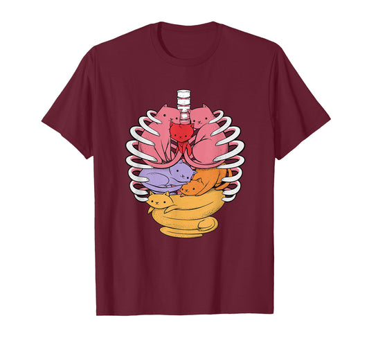AnatomiCat Human Anatomy X-Ray Cat Lover I Love Cats T-Shirt