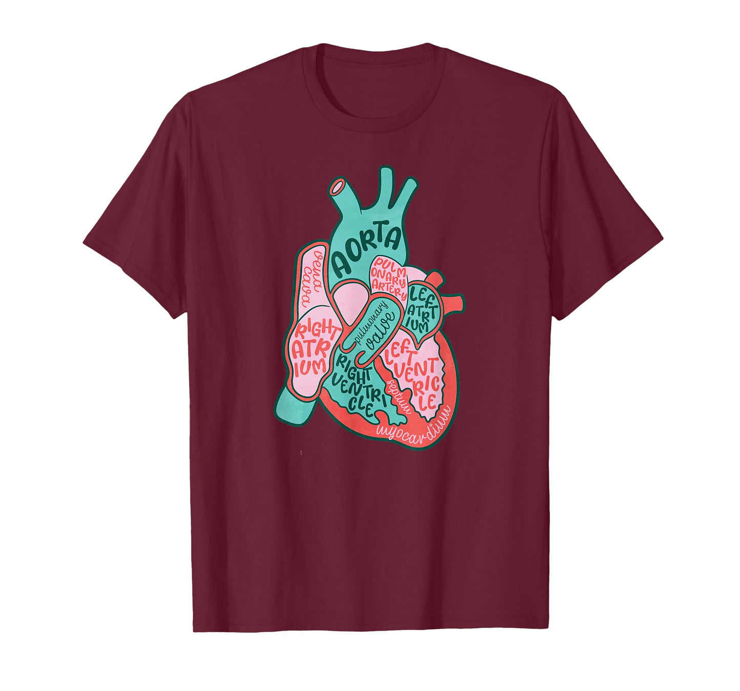 CVICU Cardiac Nurse Human Heart Anatomy Cardiology Biology T-Shirt