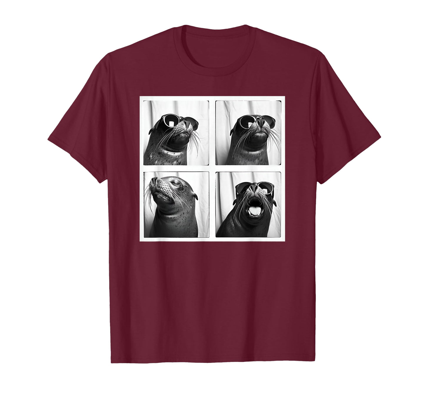 Seal with Sunglasses Cool Sea Lion Ocean Animal Photobooth T-Shirt