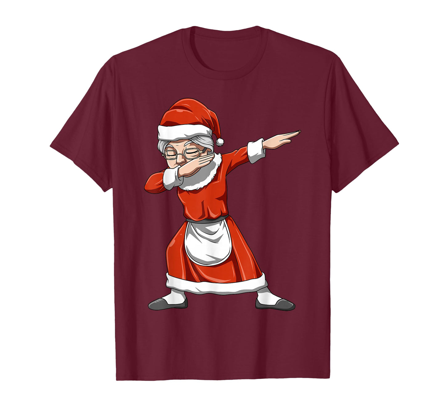 Dabbing Mrs Santa Claus Christmas Themed Gift Dabbing Lovers T-Shirt