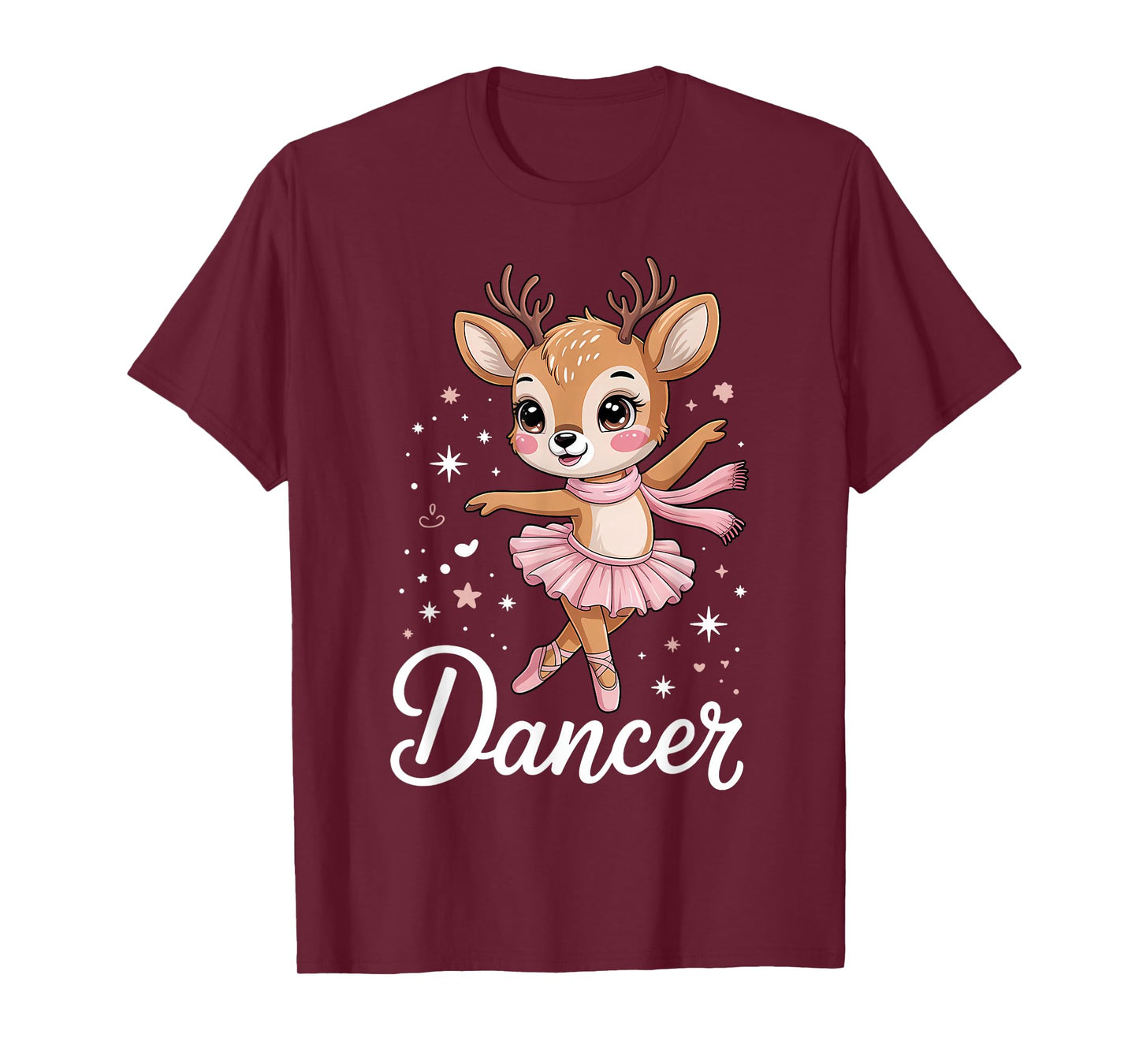Cute Christmas Ballet Deer Dancer Reindeer Dancing Teacher T-Shirt