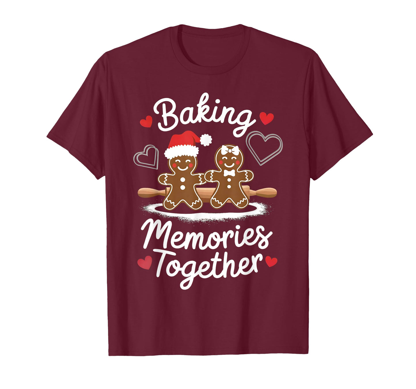 Baking Memories Together Cute Couples Gingerbread Lovers T-Shirt