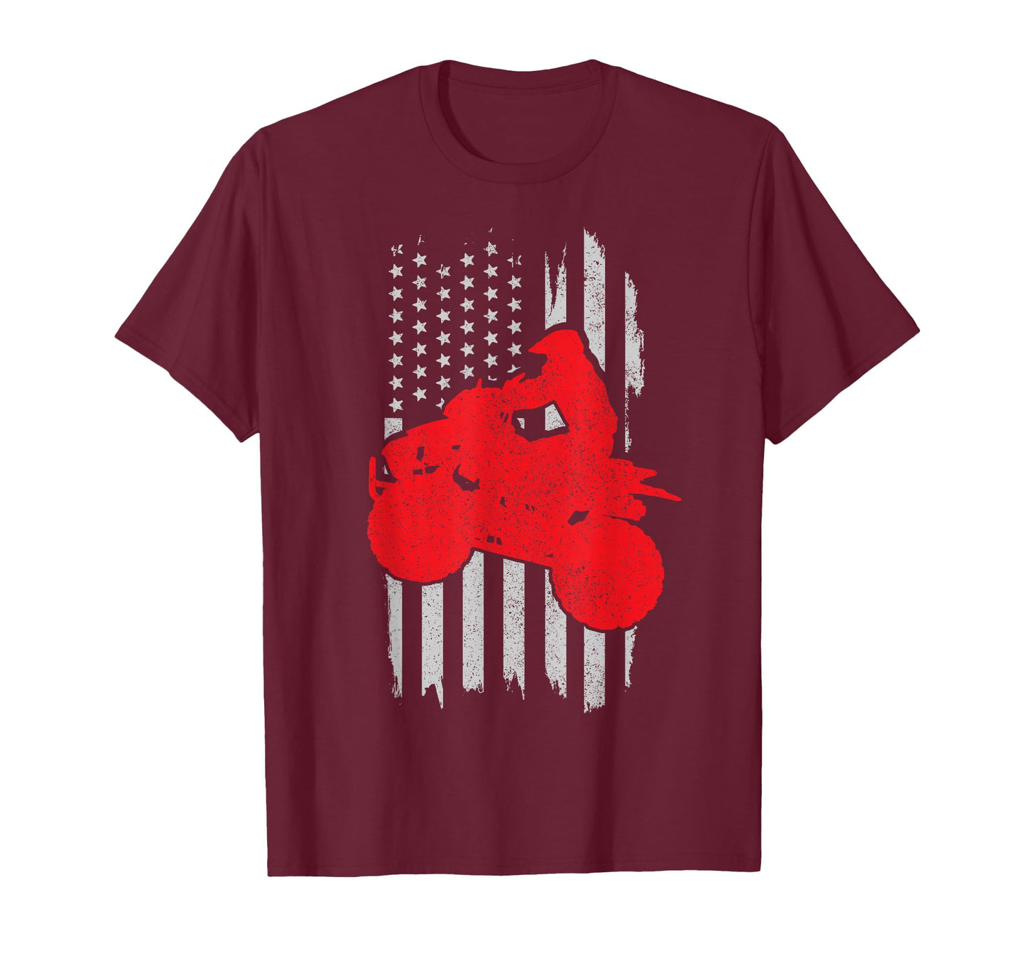 ATV Quad Bike 4 Wheeler American Flag Patriotic ATV Gift Men T-Shirt