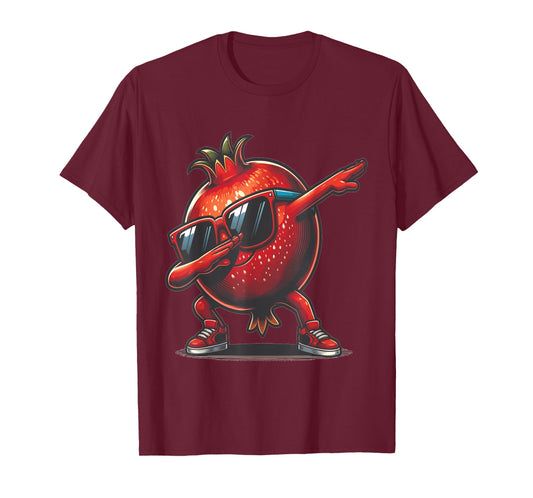 Dab Pomegranate Dancing Dabbing Pomegranate Fruit T-Shirt
