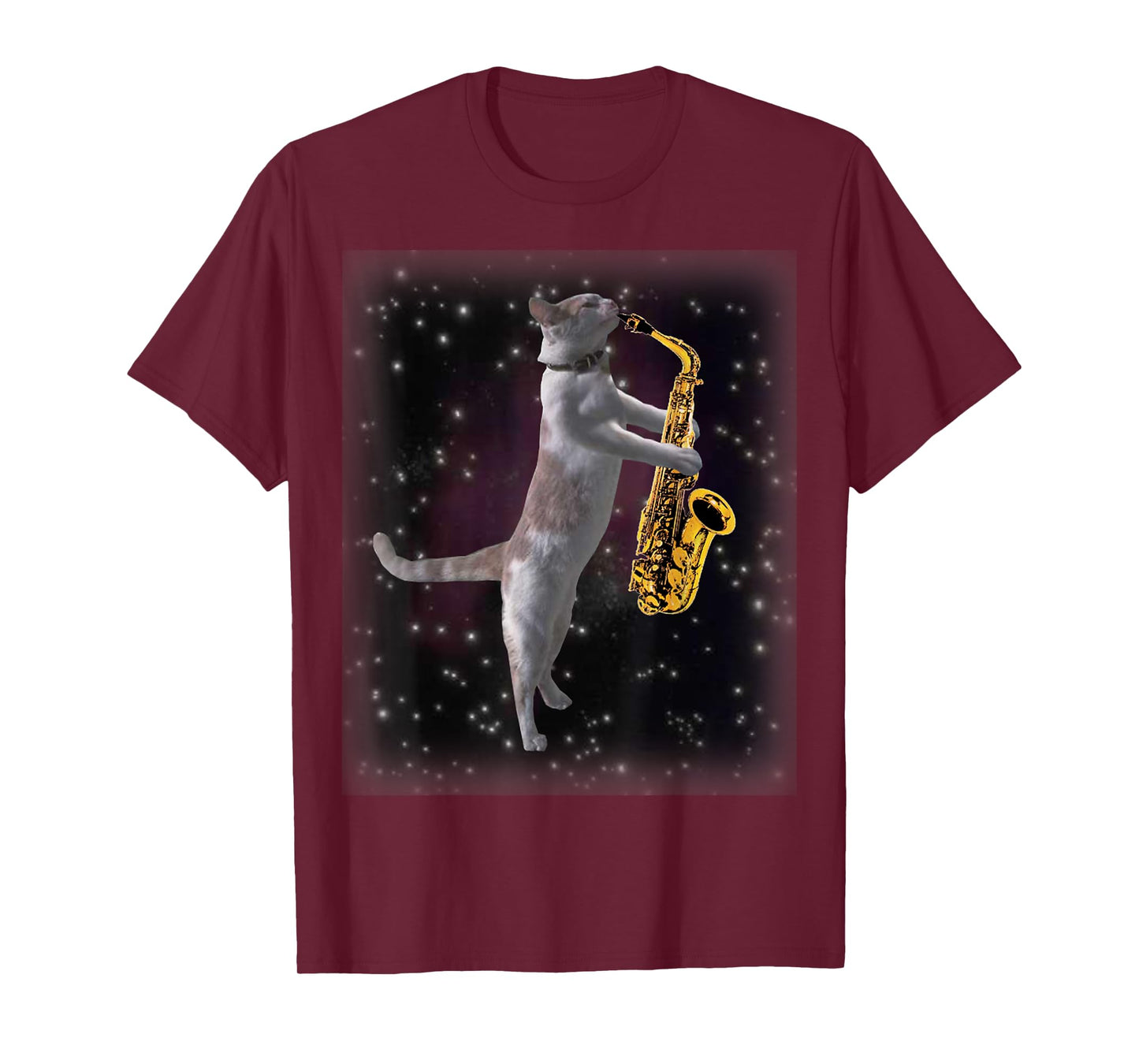 Cat Playing Saxophone | Cats In Space With Sax T-Shirt