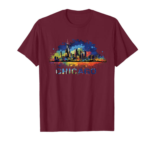 Chicago City Downtown Skyline T-Shirt