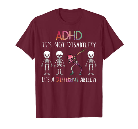 ADHD Awareness Dab Gifts ADHD It's Not A Disability Dabbing T-Shirt