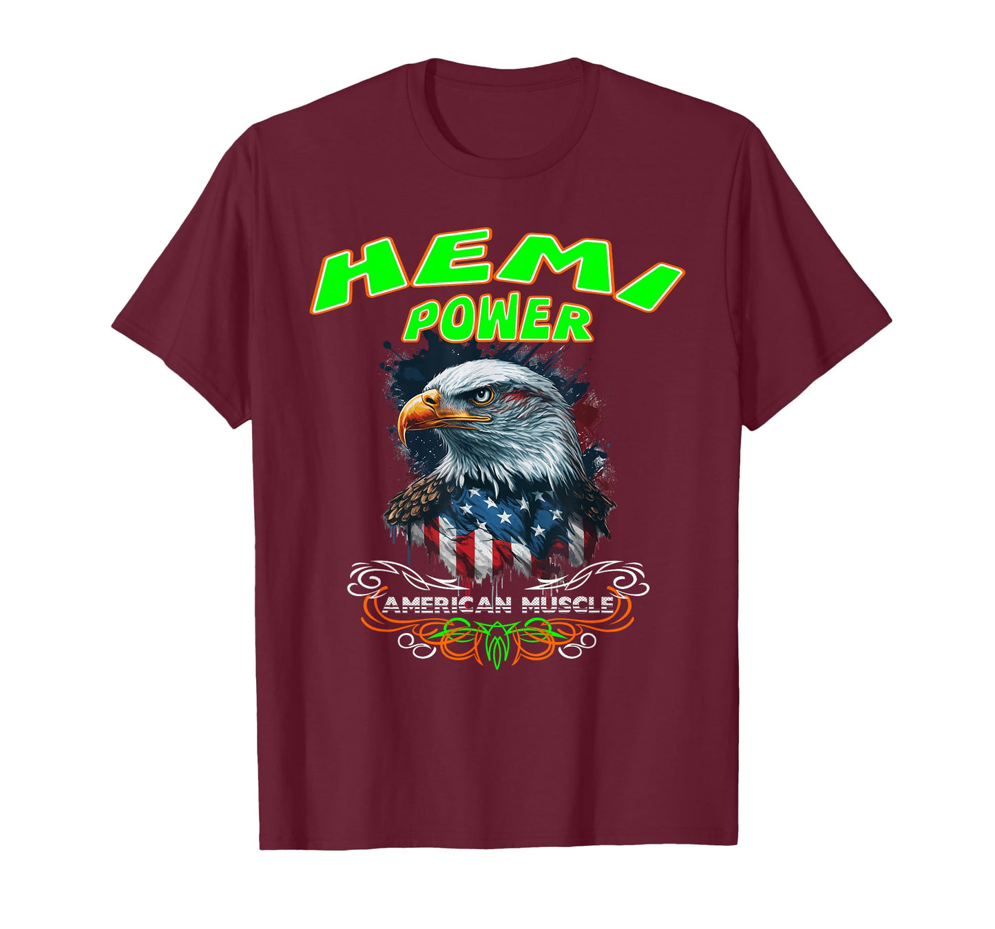 392 Hemi Power Patriotic Eagle Muscle Car Design T-Shirt