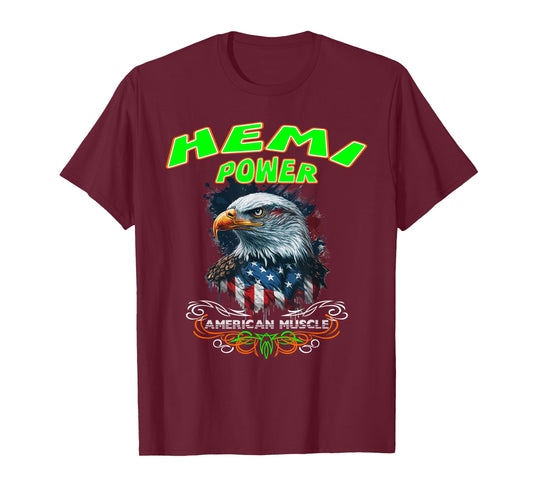 392 Hemi Power Patriotic Eagle Muscle Car Design T-Shirt