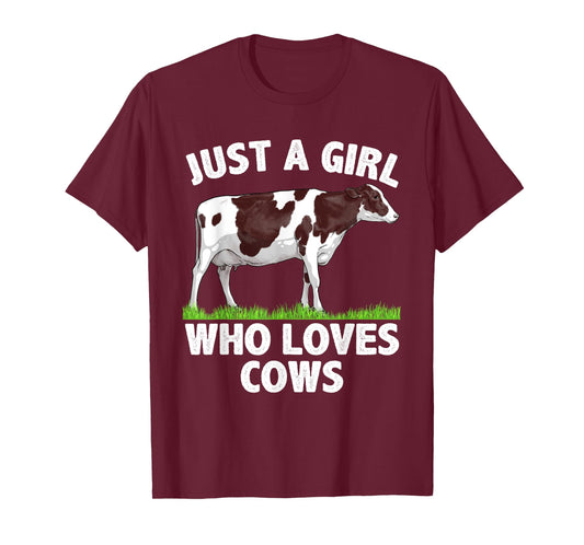 Cool Cow Design For Women Girls Cow Lover Farmer Farm Animal T-Shirt