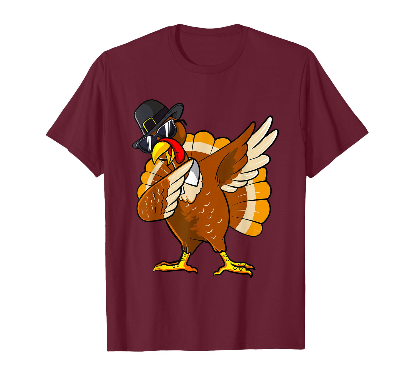 Dabbing Turkey Thanksgiving Day Gifts Pilgrim Boys Kids Men T-Shirt