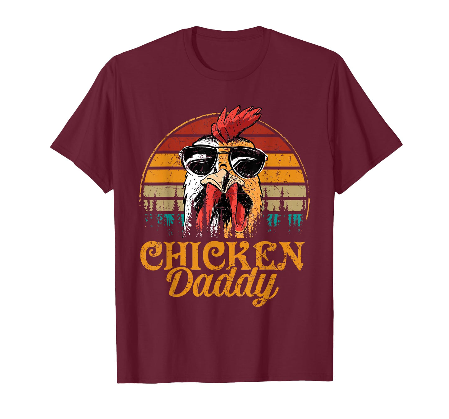 Chicken Daddy Vintage Poultry Farmer Funny Fathers Day Mens T-Shirt