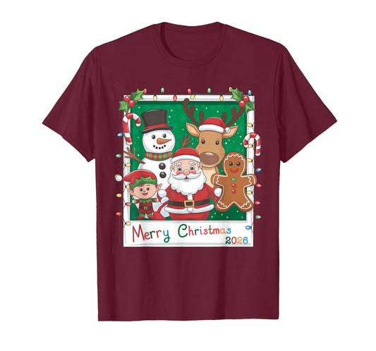 Merry Christmas Santa, Elf, Reindeer, Snowman, Gingerbread T-Shirt